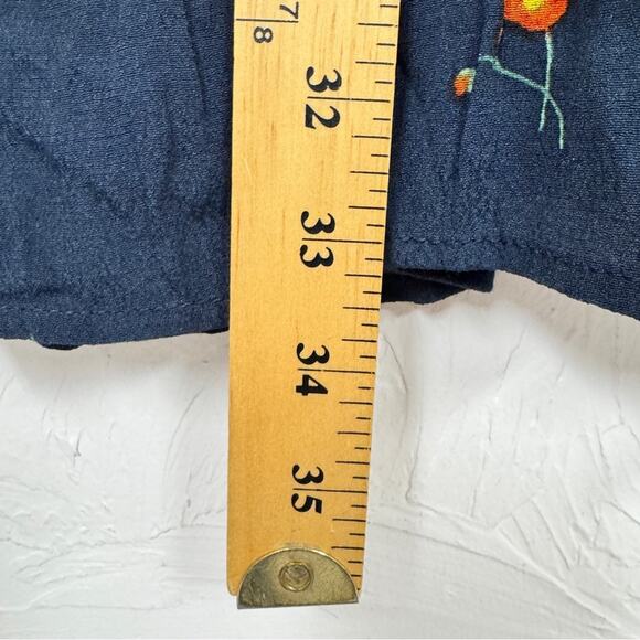 Dress Forum Revolve Blue Floral Long Sleeve Mini Dress Womens M Ruffled Girly - Picture 3 of 14